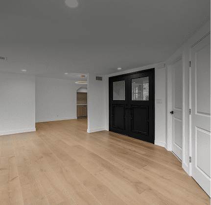 A team of professionals performing floor installation in a Shelby, NC, property..